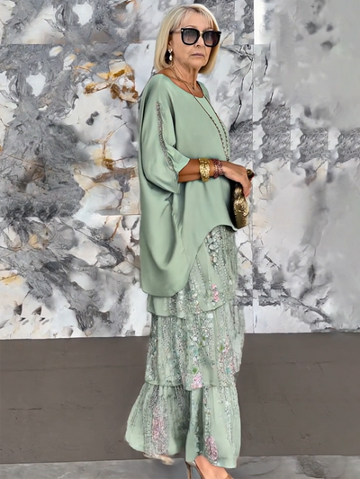 Fiona Gradient Clover Art Print Dress