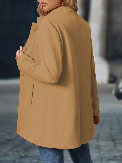Stretch Comfort, Women's Fashionable Polyester Blazer with Single-Breasted Design, Elegant And Versatile Outerwear