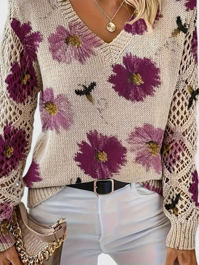Aurélie | Elegant Floral Sweater