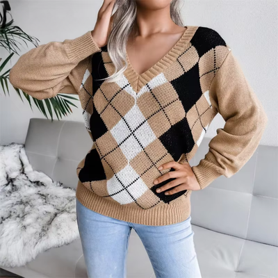 Ella™ | Markle Knit – V-Neck Sweater