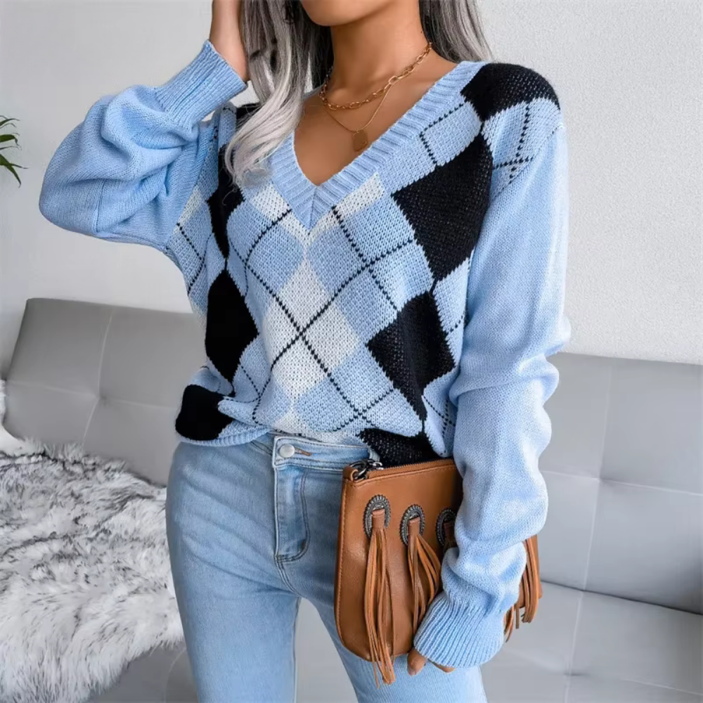 Ella™ | Markle Knit – V-Neck Sweater