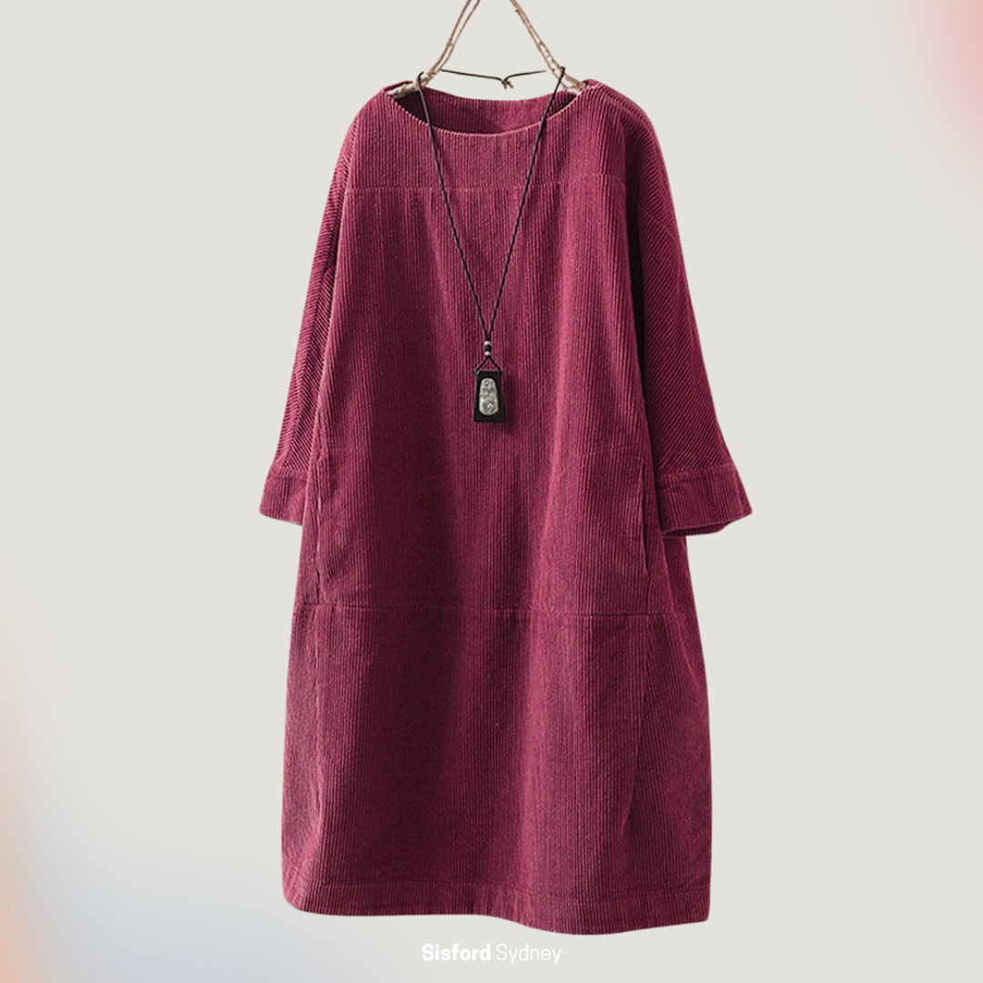 Amy Relaxed Corduroy Midi Dress