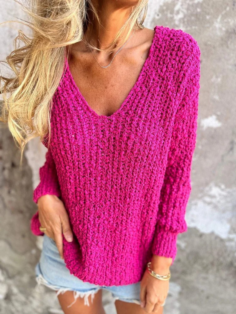 Amber Cozy Textured Knit Sweater