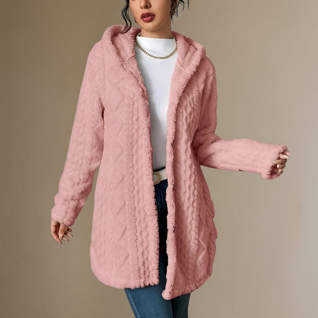 Eloise™ | acquard Plush Hooded Cardigan