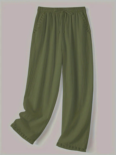 Tracey Contrast Trim Cropped Pants