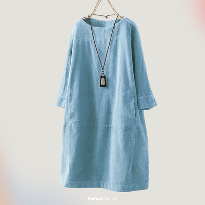 Amy Relaxed Corduroy Midi Dress