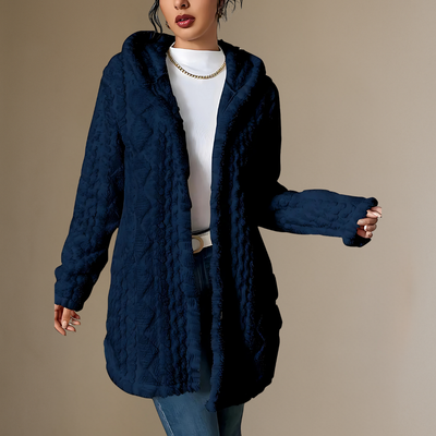 Eloise™ | acquard Plush Hooded Cardigan