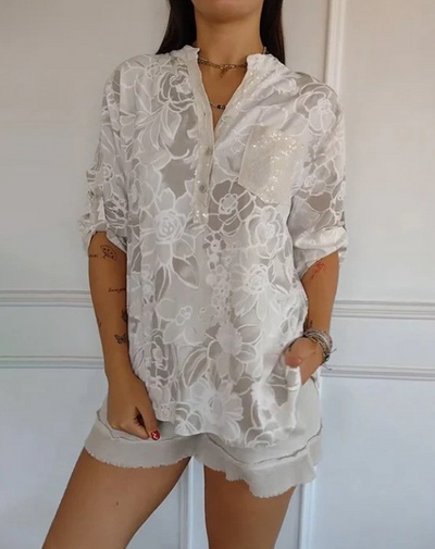 Clarisse™ | Printed Button-Up Shirt