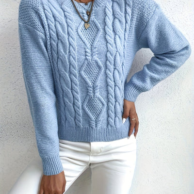 lodie | Cable Knit Crewneck
