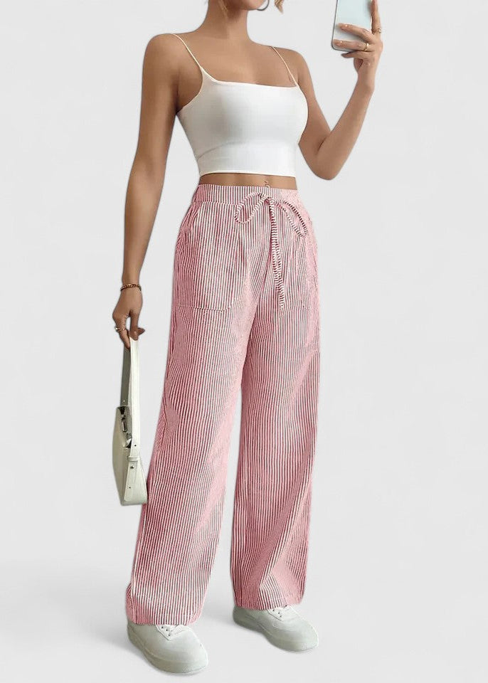 Madison Comfortable Wide-Leg Pants with Elegant Details
