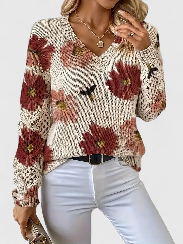 Aurélie | Elegant Floral Sweater