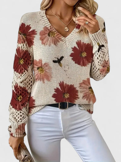 Aurélie | Elegant Floral Sweater