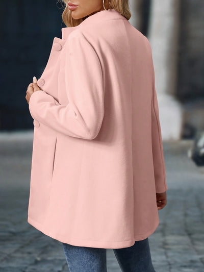 Stretch Comfort, Women's Fashionable Polyester Blazer with Single-Breasted Design, Elegant And Versatile Outerwear