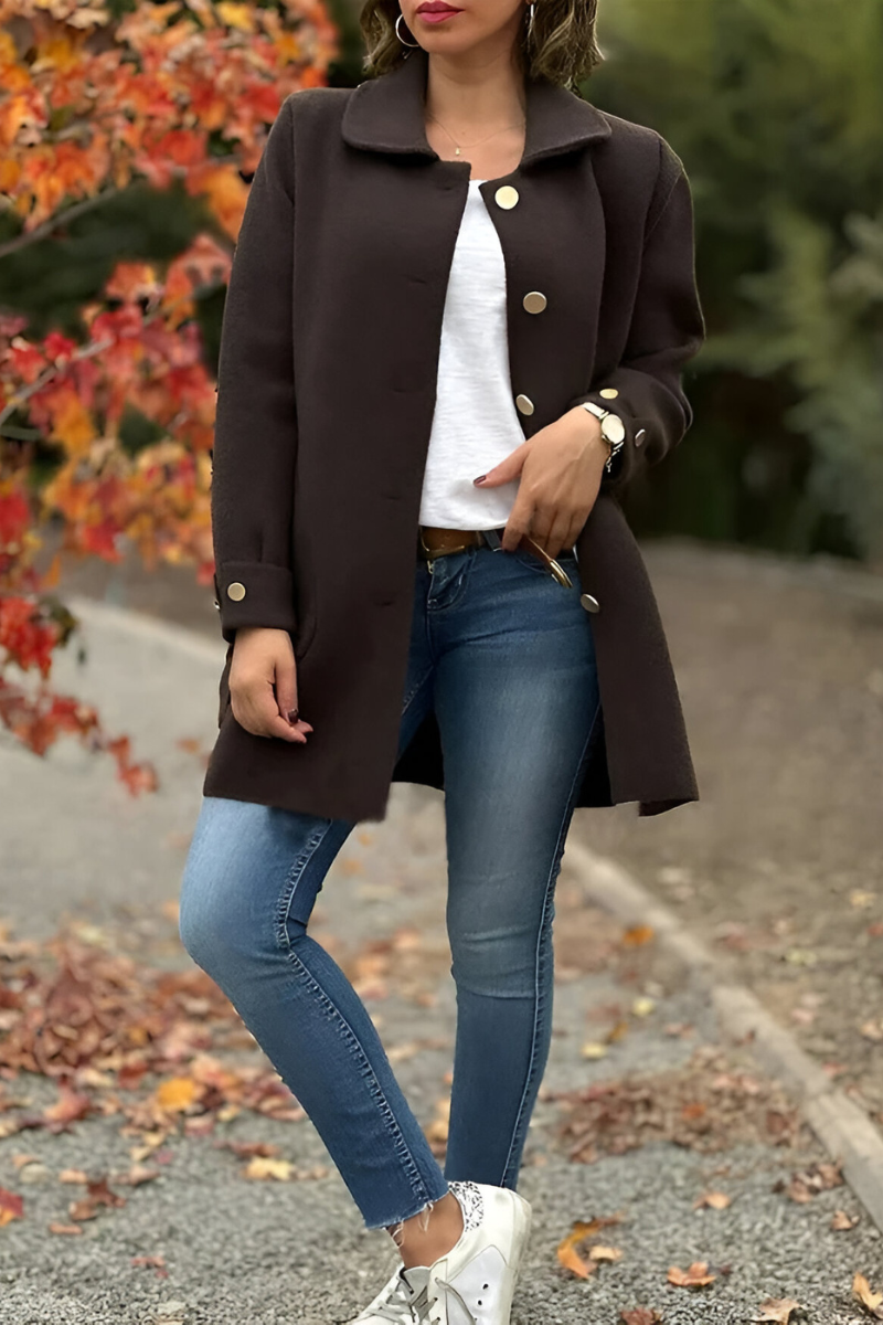 Irena™ | Klassieke jas met knopen