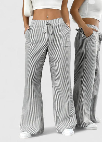 Madison Comfortable Wide-Leg Pants with Elegant Details