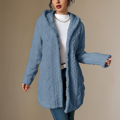 Eloise™ | acquard Plush Hooded Cardigan