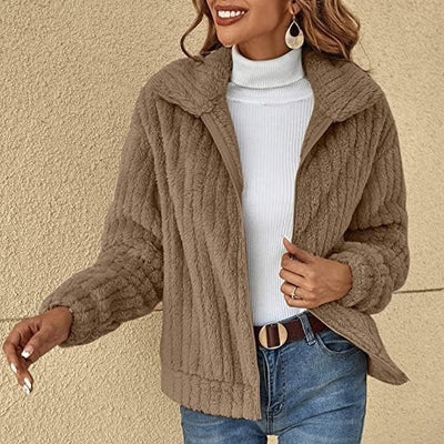 Elizabeth - Fuzzy Long Sleeve Jacket