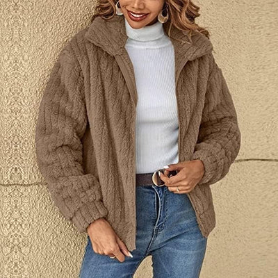 Elizabeth - Fuzzy Long Sleeve Jacket