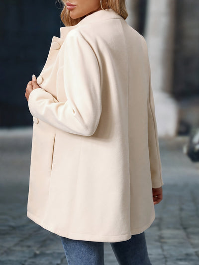 Stretch Comfort, Women's Fashionable Polyester Blazer with Single-Breasted Design, Elegant And Versatile Outerwear