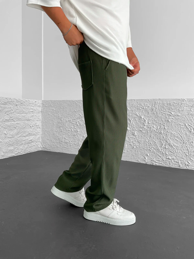 Liam™  | Ribbed Relaxed Fit Trousers