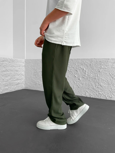 Liam™  | Ribbed Relaxed Fit Trousers