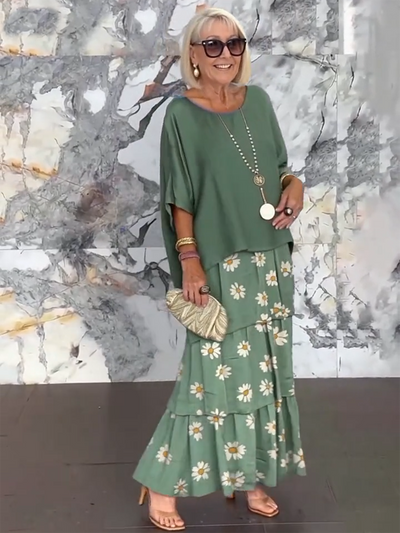 Fiona Gradient Clover Art Print Dress