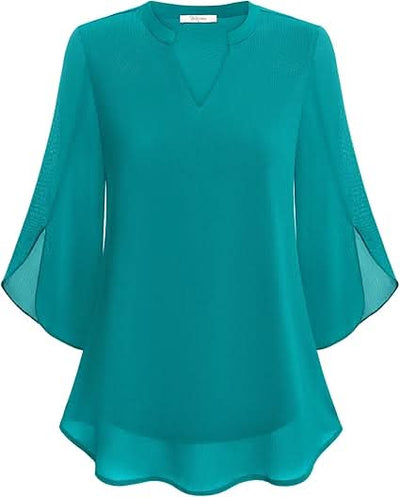 Celest Double Layers Chiffon Blouse