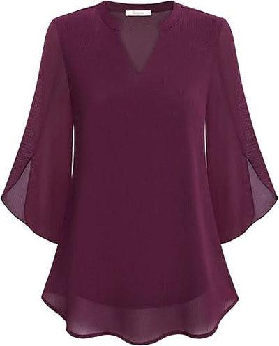 Celest Double Layers Chiffon Blouse