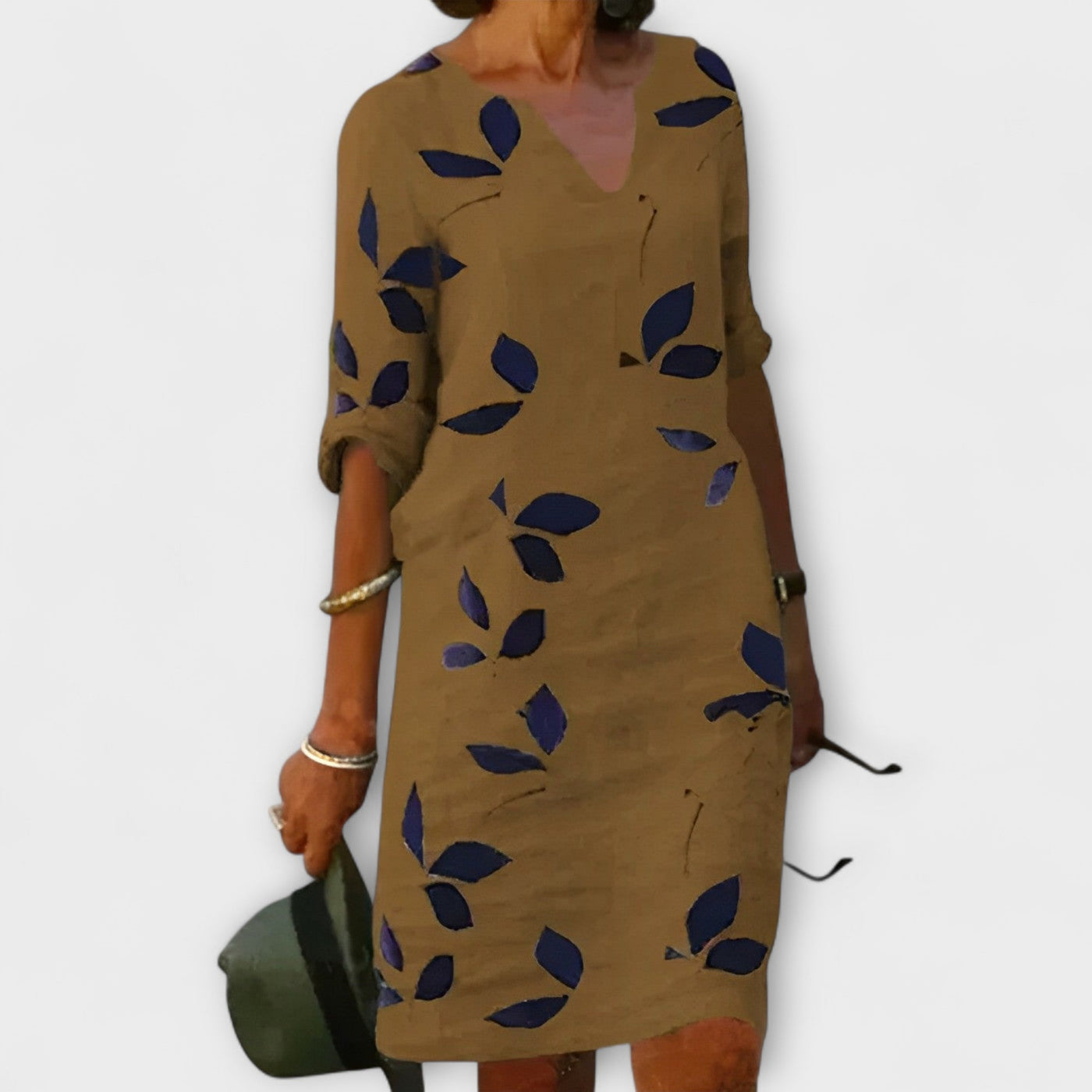 Malende Leaf Print Flow Dress