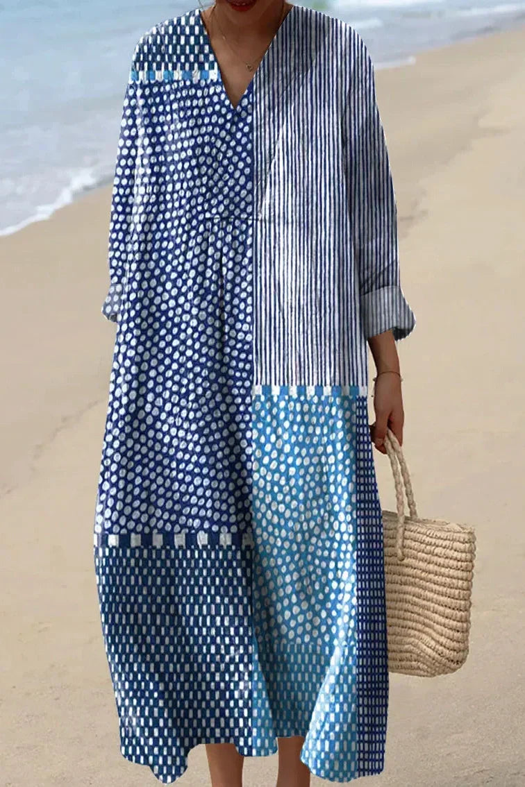 Indigo Coast Art-Inspired Dress