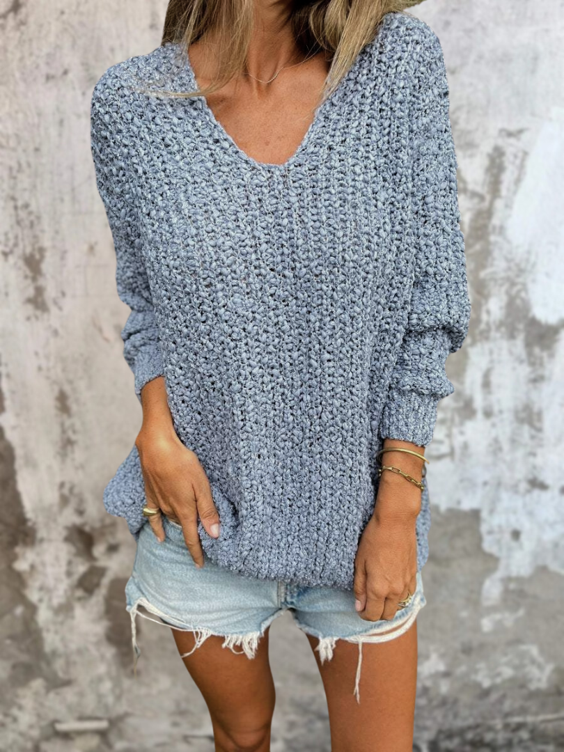 Amber Cozy Textured Knit Sweater