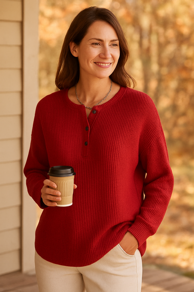 Anne | Casual Sweatshirt with Collar