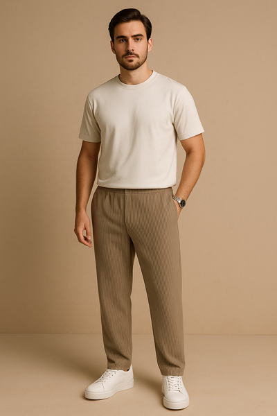 Liam™  | Ribbed Relaxed Fit Trousers