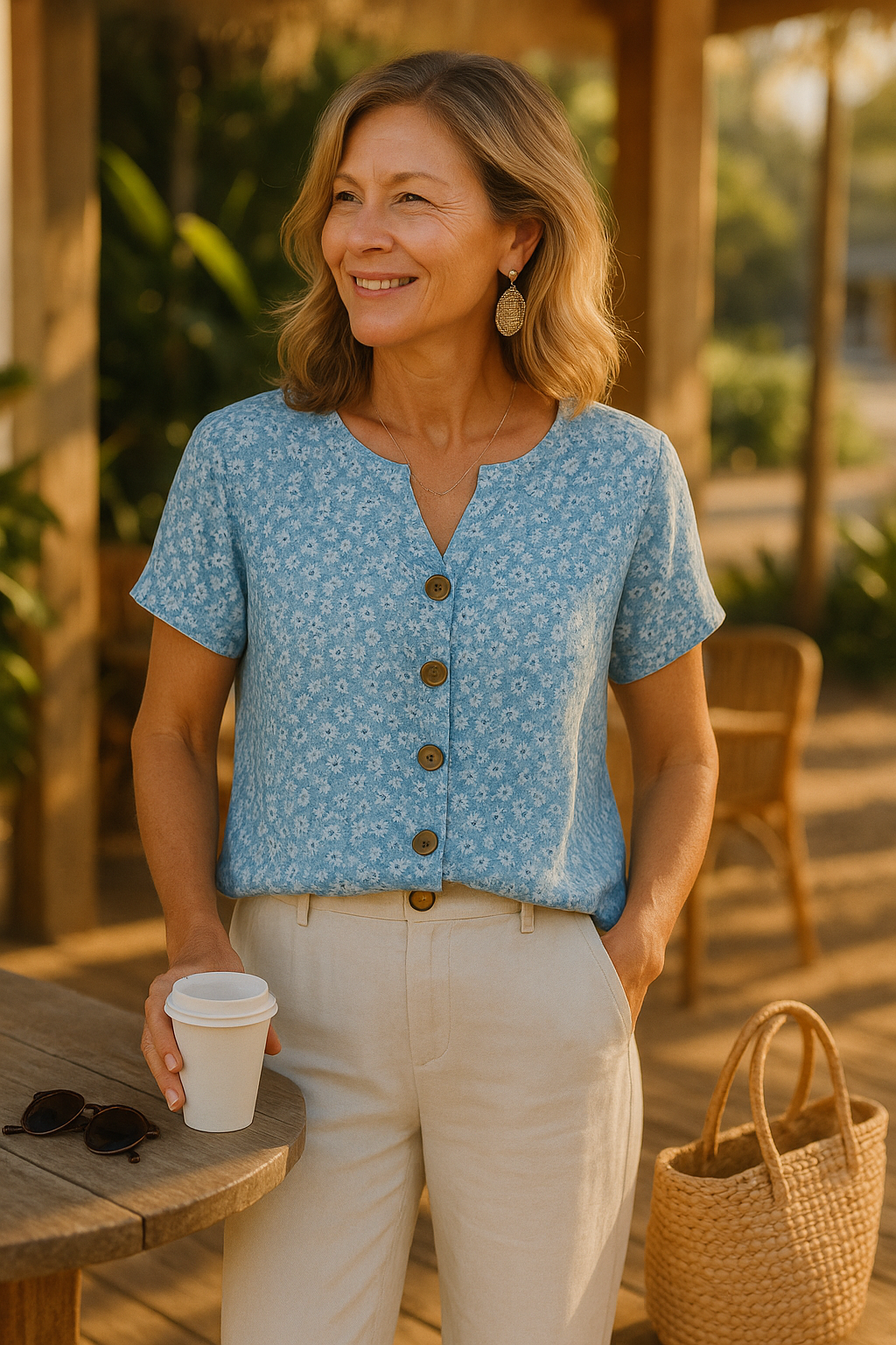 Yelina | Breezy Floral Summer Blouse