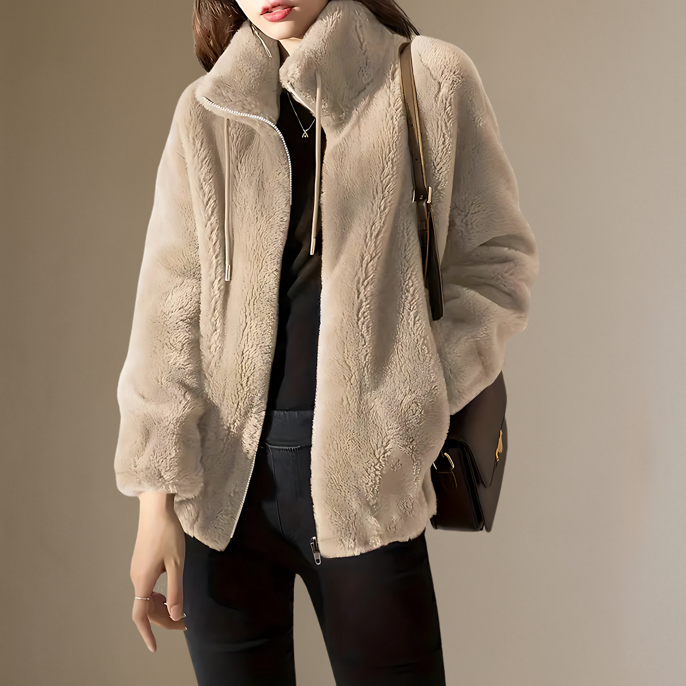 Lana™ | Long Sleeve Zip Up Warm Jacket with Soft Plush Lining