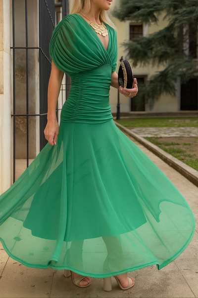 Elegant Mesh Boutonniere Dress