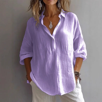 Annika Airy Linen Blouse