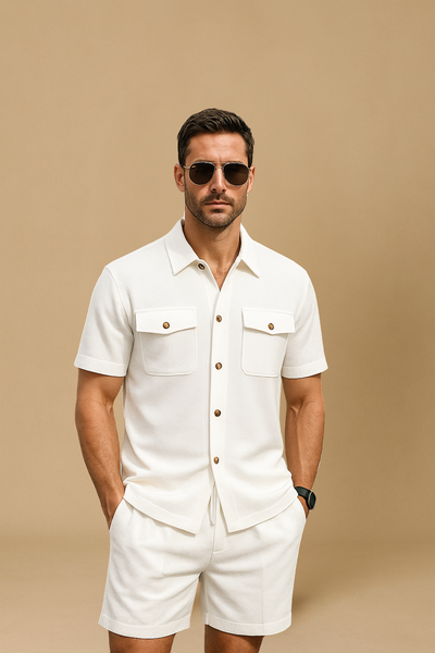 Men's Casual Short Set – Premium Korthemd & Korte Broek