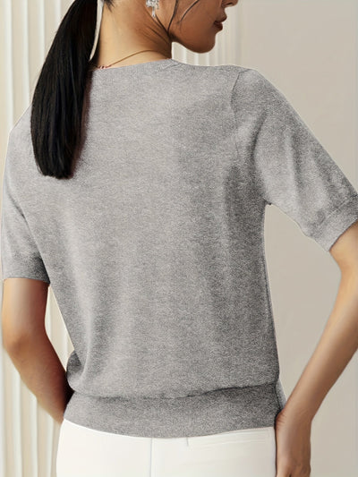 Emily™ ™  Queenie – Elegant Knit Tee for Women