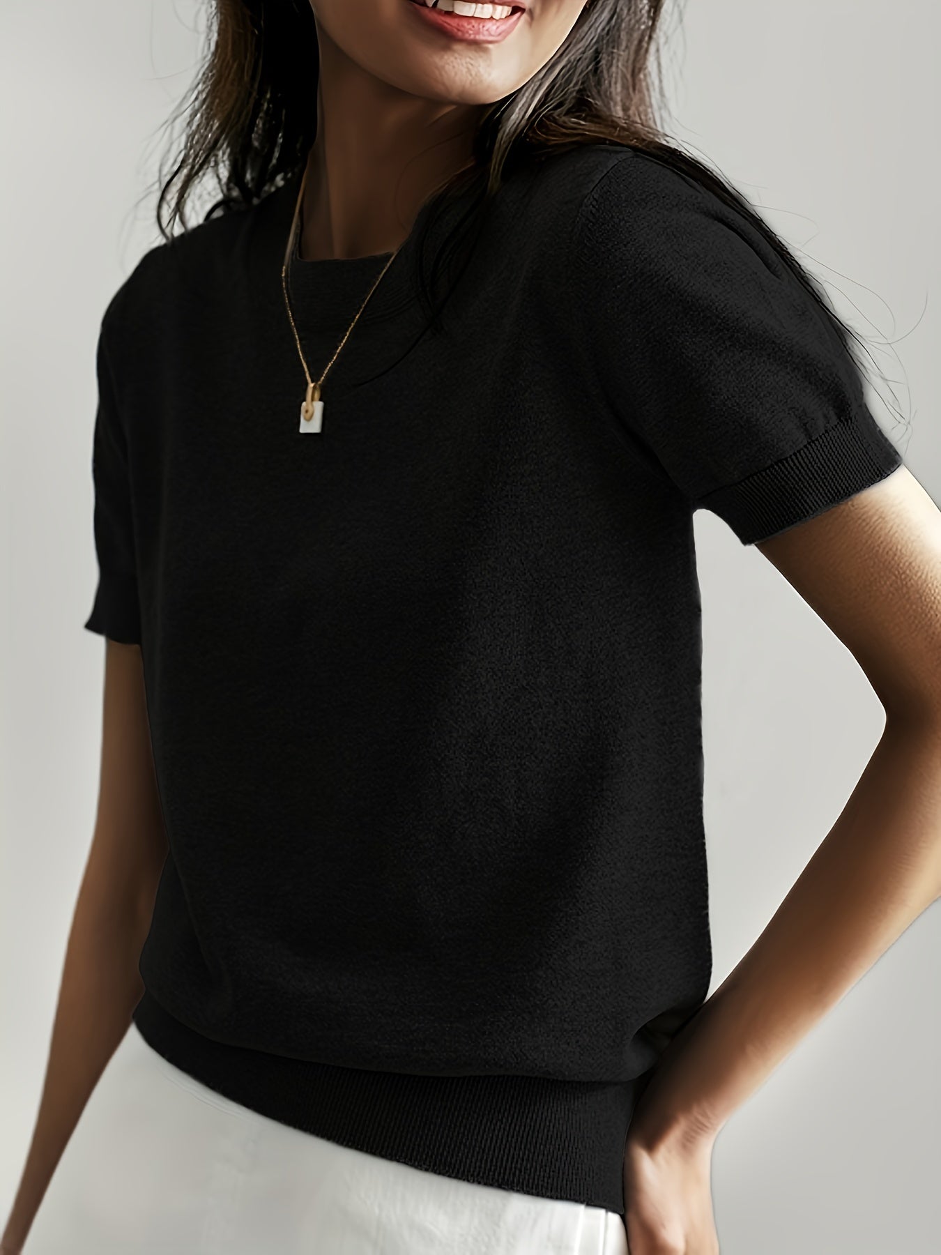 Emily™ ™  Queenie – Elegant Knit Tee for Women