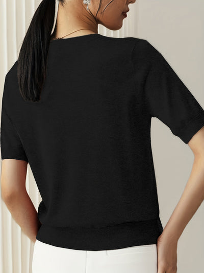 Emily™ ™  Queenie – Elegant Knit Tee for Women
