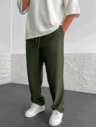 Liam™  | Ribbed Relaxed Fit Trousers