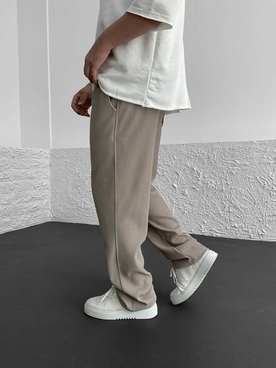 Liam™  | Ribbed Relaxed Fit Trousers