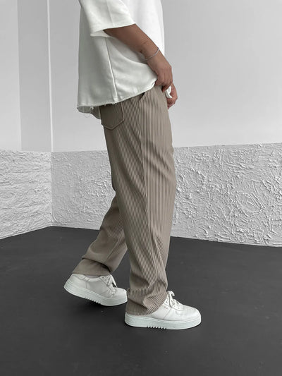 Liam™  | Ribbed Relaxed Fit Trousers