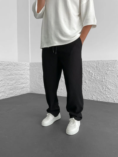 Liam™  | Ribbed Relaxed Fit Trousers
