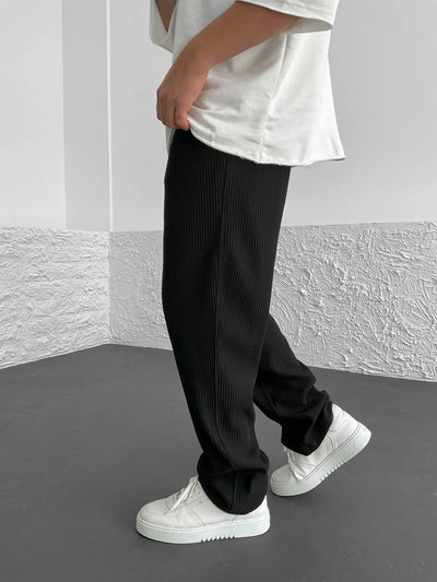Liam™  | Ribbed Relaxed Fit Trousers
