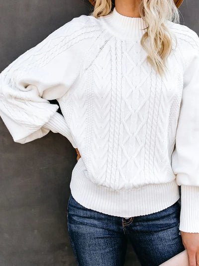 Eliane | Sculpted Cable Knit Sweater