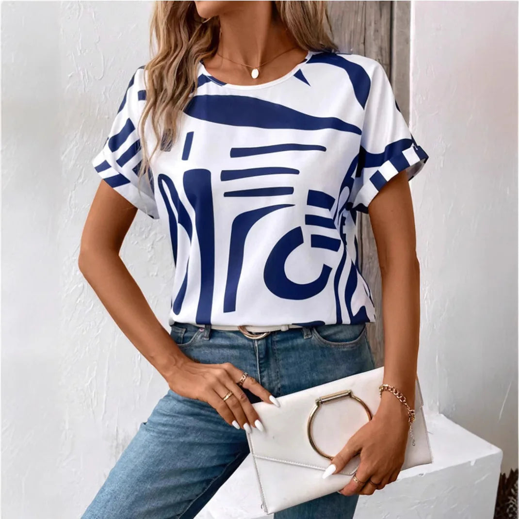 Ava Casual Abstract T-Shirt