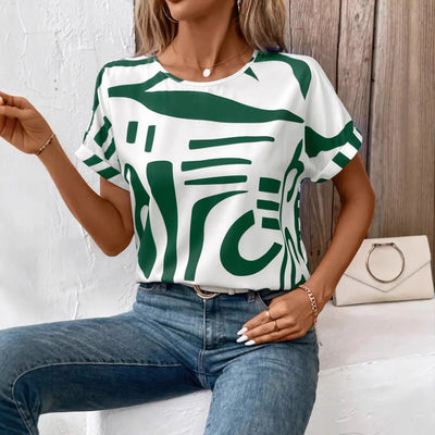 Ava Casual Abstract T-Shirt