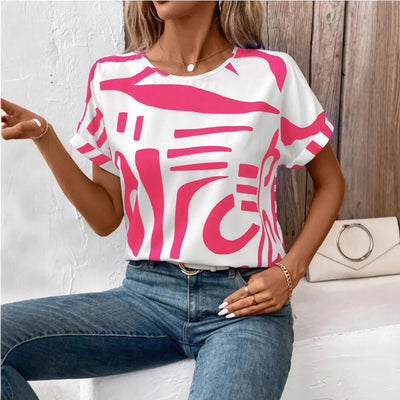 Ava Casual Abstract T-Shirt